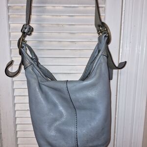 Coach Light Blue Leather Crossbody Hobo